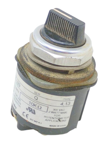 Allen-Bradley 800T-U29 Ser. Q  Potentiometer 2 Watt 300VAC Type 4,13 10K Ohm