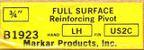 Markar B1923 Full Surface Reinforcing Pivot 3/4" Left Hand US2C Finish