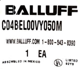 Balluff C04BEL00VY050M Right Angle Female Micro Cordset 5M Length 22 AWG