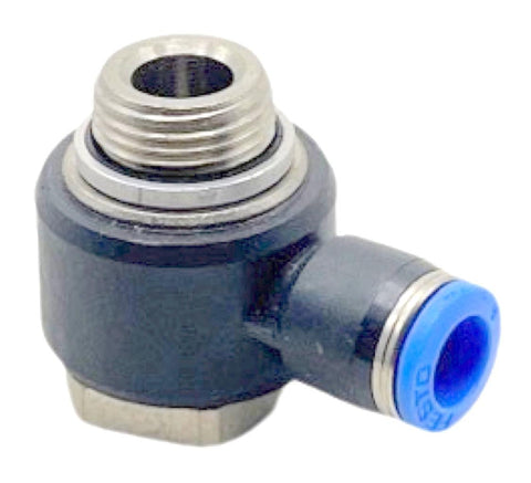 (Lot of 2) Festo QSLV-1/2-8-1 For Tube Pun and Pan 90° Elbow Fitting