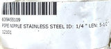 (Lot of 7) Merit MB-12A0417664S40 Steel Pipe Nipple 5-1/2" x 1/4" Threaded