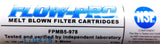 Lot of (2) Watts FPMB5-978 Flow-Pro Melt Blown Filter Cartridge 9-7/8" x 2.5"