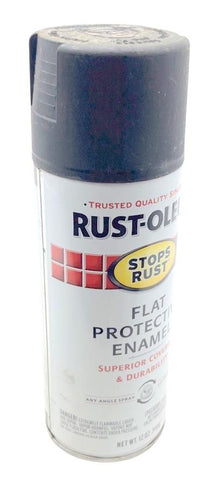 (Lot of 3) Rust-Oleum 7776 Flat Protective Enamel 12OZ Flat Black Finish