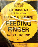Brown & Sharpe 710-16164-123 No. 23 Round 2" Screw Machine Feeding Finger
