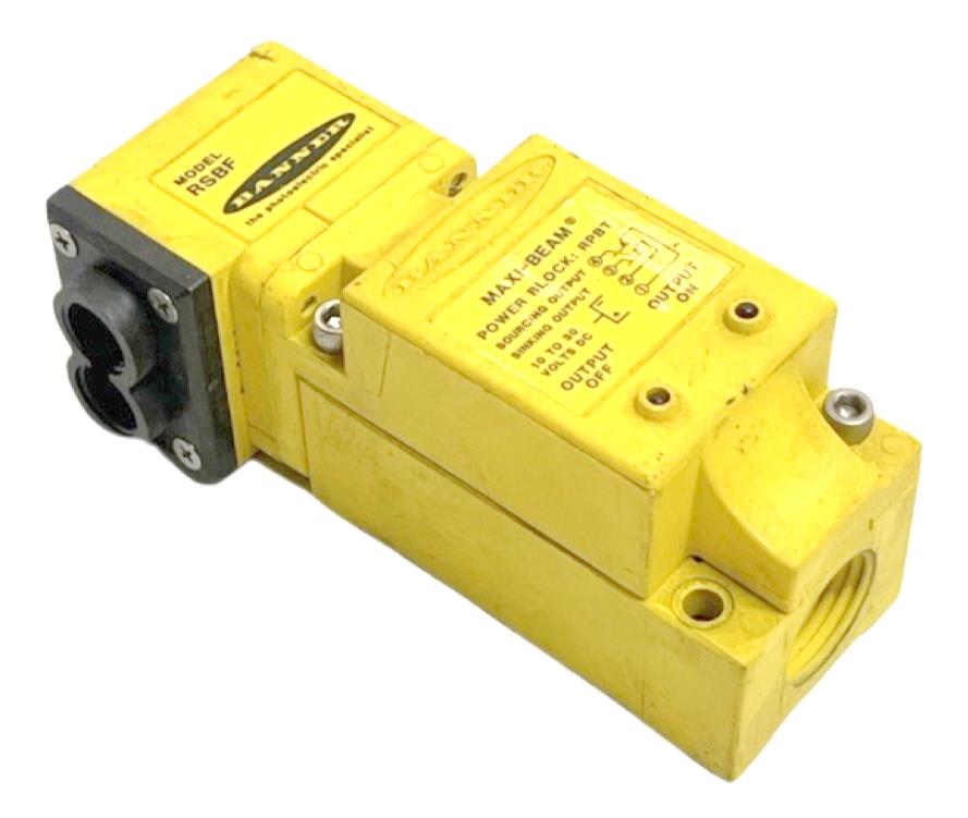 Banner RSBF Photoelectric Sensor W/ RPBT Power Block 10/30VDC 2 Wire Y