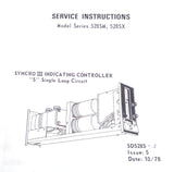 Moore Products 528SM / 528SX Syncro III Indicating Controller Service Manual