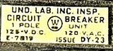 (Lot of 3) Westinghouse E-7819 Circuit Breaker 1-Pole 20A 120VAC 125VDC