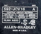 (Lot of 4) Allen Bradley 592-JOV16 Overload Relay Series A 600VAC Button Control