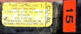 (Lot of 5) Federal Pacific KR-394 Circuit Breaker 1-Pole 15A 120/240VAC 2W