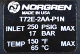 Norgren T72E-2AA-P1N Pneumatic Lockout Valve 1/4" NPT 250PSIG 17BAR 150°F Max