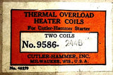 Cutler Hammer 9586-244B Thermal Overload Heater Coil 2-Pack