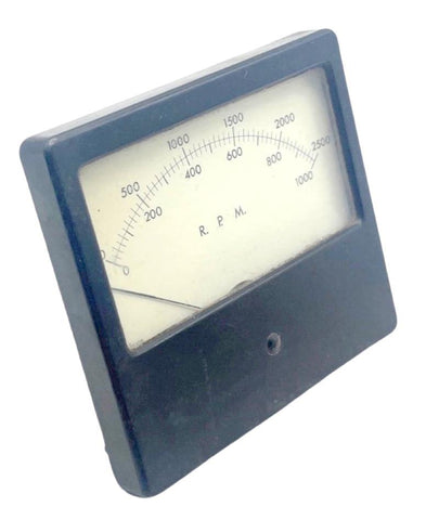 Weston 71I105 Panel Meter 0-2500RPM 250DCV Vintage Black/White Analog