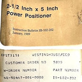 Westinghouse Hagan IB-102-202 Power Positioner Cylinder 2-1/2" x 5"