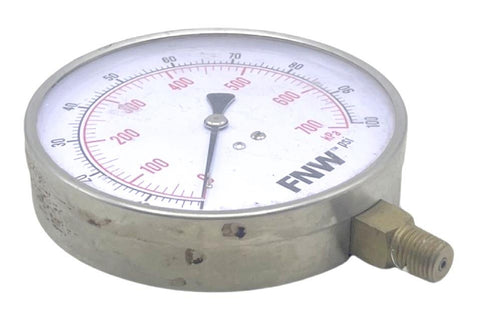 FNW FNWXG0100R Pressure Gauge 0-100PSI (0-700kPa) 1/2" NPT