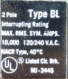 ITE Siemens B2100 Type BL 2-Pole Circuit Breaker 100A 120/240VAC 1 Phase Plug-In