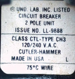 Cutler-Hammer CH32100 2-Pole Circuit Breaker 100A 120/240VAC