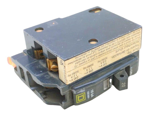 Square D QO120-1021 1-Pole Shunt Trip Circuit Breaker 20A 120/240VAC Plug-In