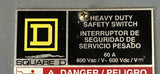 Square D HU362 Heavy Duty Safety Switch 60A 600V
