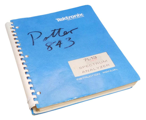 Tektronix 7L13 Spectrum Analyzer Instruction Manual