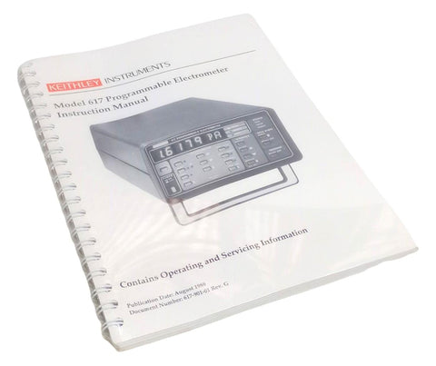 Keithley Model 617 Programmable Electrometer Instruction Manual