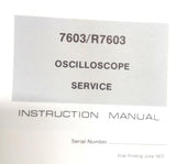 Tektronix 7603/R7603 Oscilloscope Service Manual