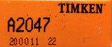 Timken A2047 Single Cone Tapered Roller Bearing 0.4719" ID 0.4250" Width