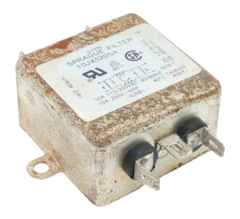 10JX5205A Sprague Filter 10A 115/250VAC 50/60HZ 40°C Max