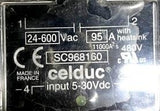 Celduc SC968160 Solid State Relay Module 24-600VAC 95A Heatsink 3 Bay