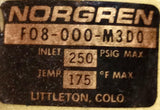 Norgren F08-000-M3D0 Pneumatic Filter 1/4" NPT 250PSIG Max 175°F Max