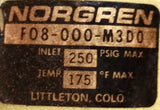 Norgren F08-000-M3D0 Pneumatic Filter 1/4" NPT 250PSIG Max 175°F Max