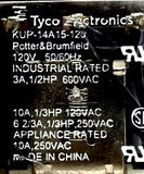 Tyco Electronics KUP-14A15-120 Relay120V 50/60HZ 3/10A 1/2-1/3HP