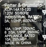 (Lot of 3) Potter & Brumfield KUP-14A15-120 Relay 120/250VAC 50/60HZ 3-10A