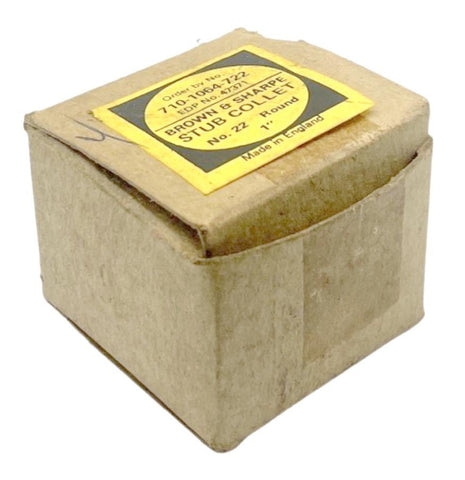 Brown & Sharpe 710-1064-722 Stub Collet No. 22 1" Round
