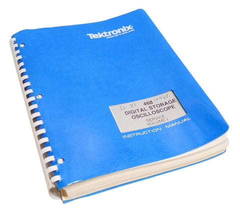 Tektronix 468 Digital Storage Oscilloscope Service Instruction Manual Volume I