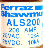 Ferraz Shawmut ALS200 General Purpose Fuse 200A 125V AC/DC 10kA