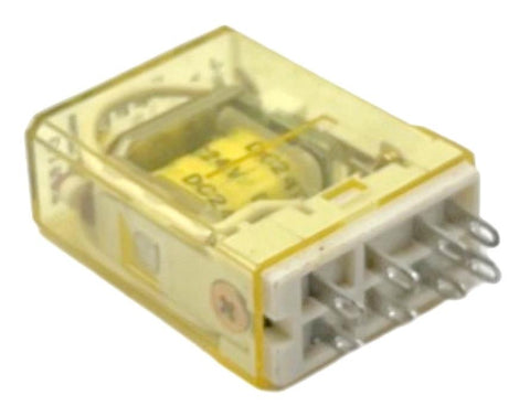 (Lot of 2) Idec RY2S-L Relay 24VDC Yellow Plastic Enclosure
