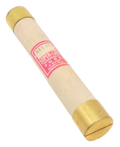 Lot of (3) Buss RES15 Super-Lag Renewable Electrical Fuse 15A 600V