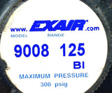 Exair 9008 Pneumatic Pressure Regulator 1/4" NPT 300PSIG Max W/ Gauge 0-160PSI
