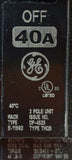 General Electric THQB2140 2-Pole Circuit Breaker 40A 240VAC 1 PH Bolt-On Mount
