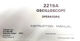 Tektronix 2215A Oscilloscope Operators Instruction Manual 070-4732-00