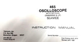 Tektronix 465 Oscilloscope W/ Options Service Manual SNB250000 & Up