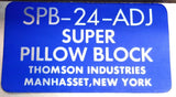 Thomson SPB-24-ADJ Super Pillow Block Linear Guide Bearing 1." Shaft 4.75" OAL