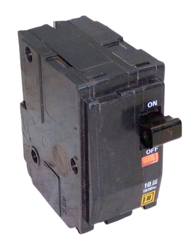 Square D QO210 2 Pole Circuit Breaker 10A 120/240VAC 1 PH Plug-In Mount