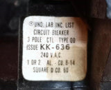 Square D QO330 3-Pole Circuit Breaker 30A 120/240VAC Plug-In Mount