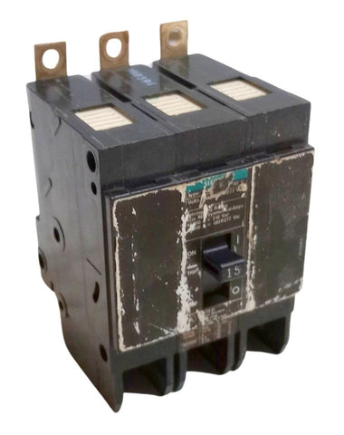 Siemens BQD315 3-Pole Molded Case Circuit Breaker 15A 480V 3 Phase