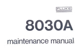 Fluke Model 8030A Digital Multimeter Maintenance Manual