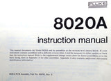 Fluke 8020A Digital Multimeter Instruction Manual 450783 Rev. E