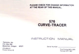 Tektronix 576 Curve Tracker Instruction Manual 070-0905-01 First Print NOV 1970