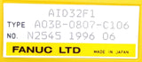 Lot of (2) Fanuc AID32F1 DC Input Module 32PT A03B-0807-C106