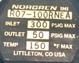 Norgren R07-100RNEA Mini Pressure Regulator 1/8" NPT 300PSI IN 50PSI OUT 150°F